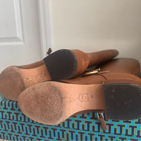 Tory Burch Sofia Riding Boots in Festival Brown - Picture 7 of 9